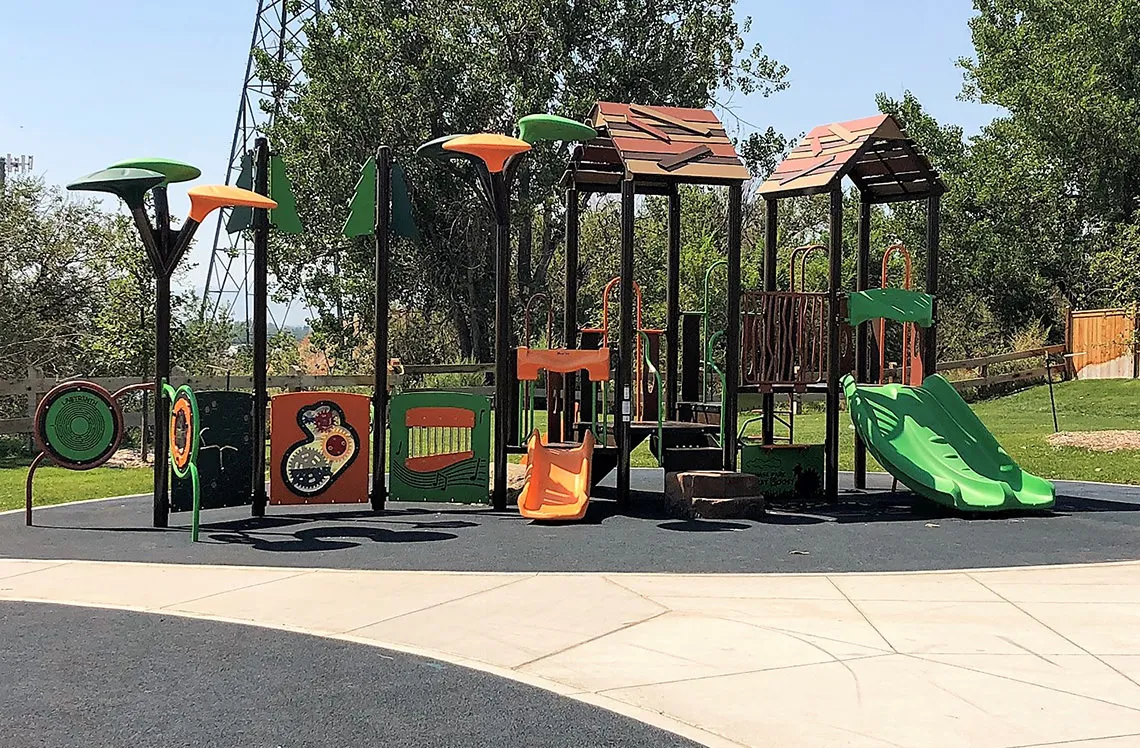 Mini slides at Chase Park